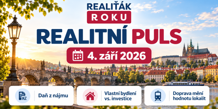 Realitní puls 4. 9. 2026: Daň z nájmu, vlastní bydlení versus investice a doprava, která mění hodnotu lokalit