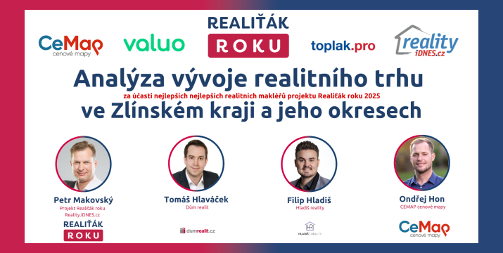Analýza vývoje realitního trhu ve Zlínském kraji (červen 2026) - Stabilní trh, dražší byty, silná poptávka po pozemcích a rozdíly mezi městy a obcemi