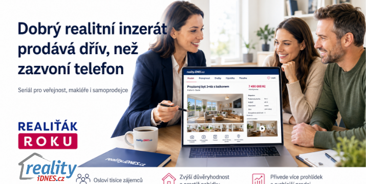 Dobrý realitní inzerát prodává dřív, než zazvoní telefon