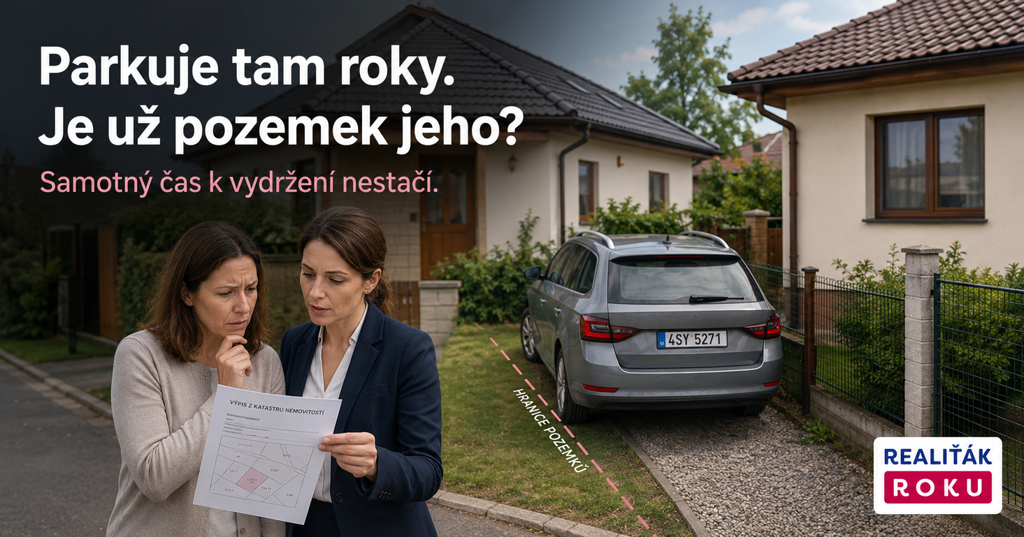 Majitel domu zji&scaron;ťuje, že soused dlouhodobě parkuje autem na č&aacute;sti jeho pozemku.