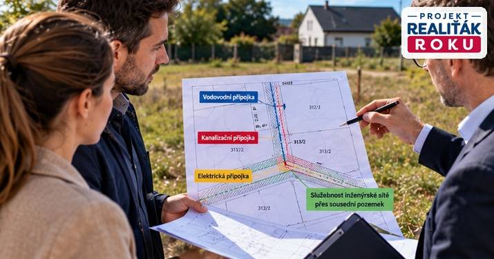 Kontrola trasy př&iacute;pojek a služebnosti inžen&yacute;rsk&eacute; s&iacute;tě přes ciz&iacute; pozemek