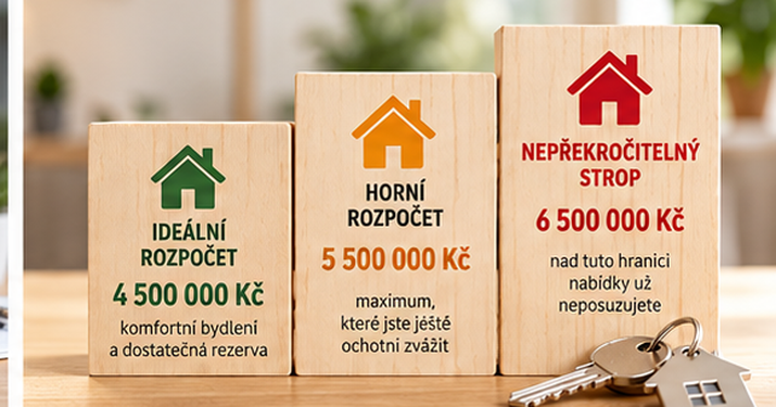 Tři &uacute;rovně rozpočtu na bydlen&iacute;: ide&aacute;ln&iacute;, horn&iacute; a nepřekročiteln&yacute; strop