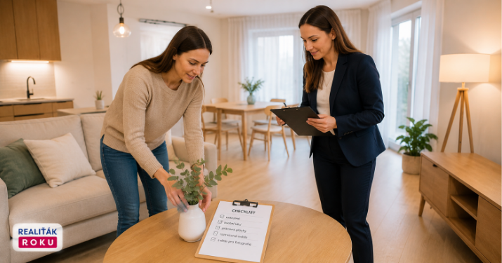 Úklid a odosobnění bytu před fotografováním pro realitní inzerát