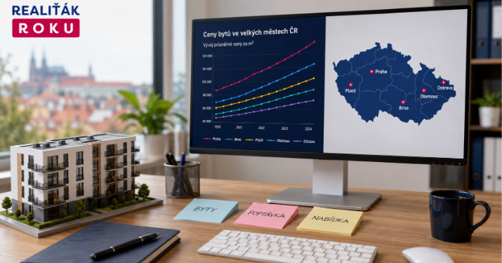 V&yacute;voj cen bytů ve velk&yacute;ch městech v červnov&eacute; anal&yacute;ze realitn&iacute;ho trhu 2026