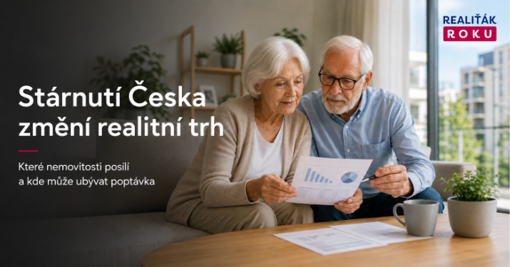 Stárnutí Česka změní realitní trh – úvodní vizuál článku projektu Realiťák roku