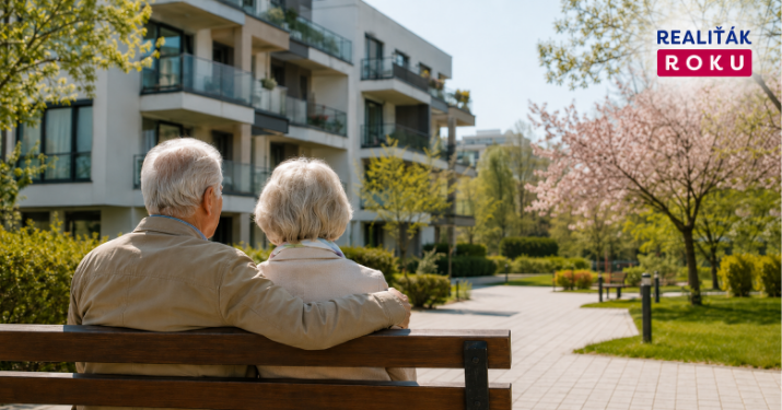 Seniorský pár v moderném rezidenčním prostředí – bydlení vhodné pro starší generaci