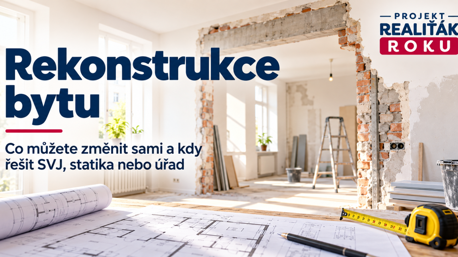 Rekonstrukce bytu v osobním vlastnictví a kontrola pravidel SVJ před bouráním stěny