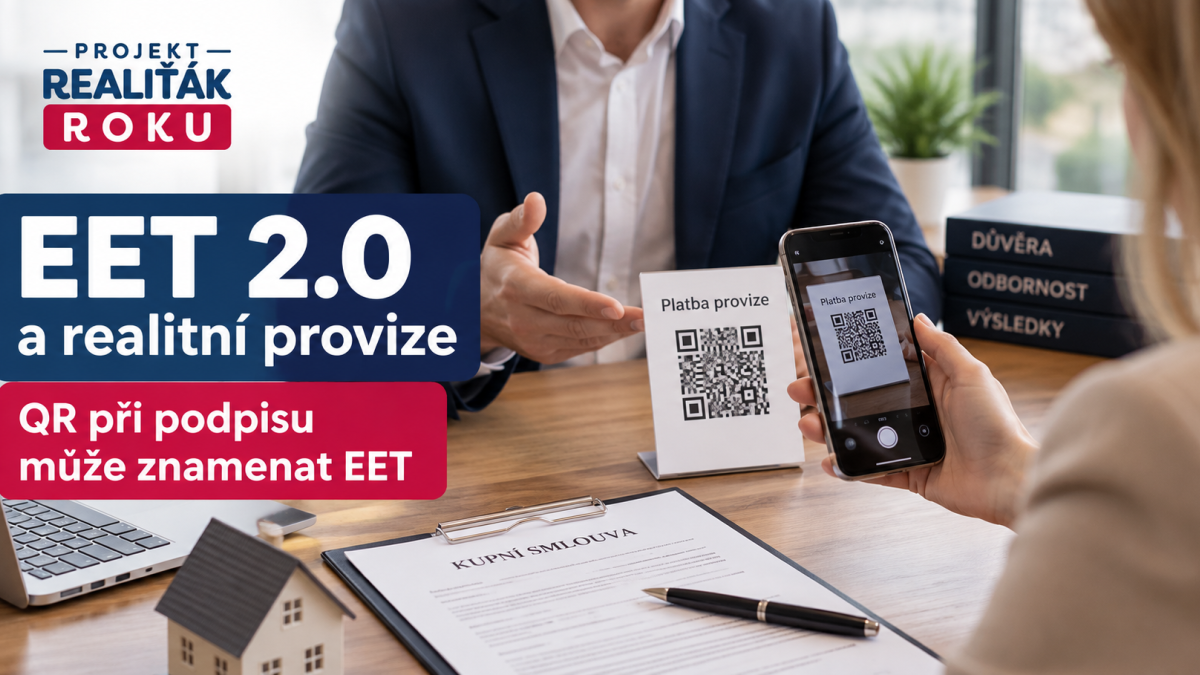 Provize přes QR při podpisu: kdy makléři vznikne povinnost EET 2.0?
