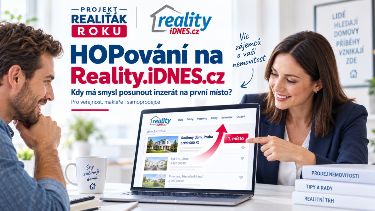 HOPování na Reality.iDNES.cz: kdy má smysl posunout inzerát na první místo a kdy ne